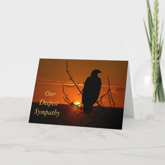 Our Deepest Sympathy - Eagle at sunset Card (Front)