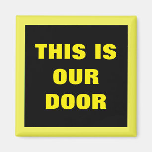 Our Door Generic Stateroom Door Marker Yellow Magnet