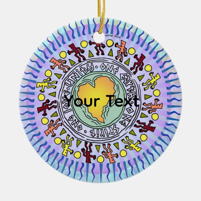 Our Earth Ceramic Ornament (Front)