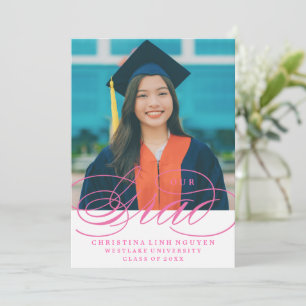 OUR ELEGANT SCRIPT GRAD   GRADUATION INVITATION
