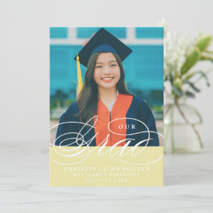 OUR ELEGANT SCRIPT GRAD GRADUATION INVITATION