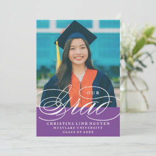 OUR ELEGANT SCRIPT GRAD GRADUATION INVITATION