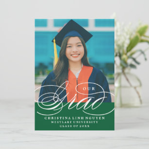OUR ELEGANT SCRIPT GRAD GRADUATION INVITATION