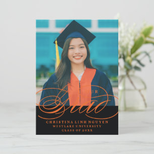 OUR ELEGANT SCRIPT GRAD GRADUATION INVITATION