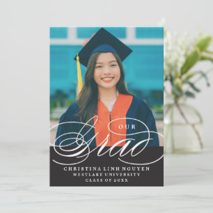 OUR ELEGANT SCRIPT GRAD GRADUATION INVITATION