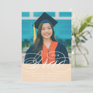 OUR ELEGANT SCRIPT GRAD   GRADUATION INVITATION