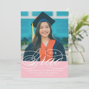 OUR ELEGANT SCRIPT GRAD GRADUATION INVITATION