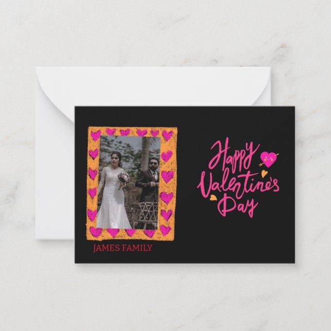 Our Family A Valentine's Love Story" Card (Front)