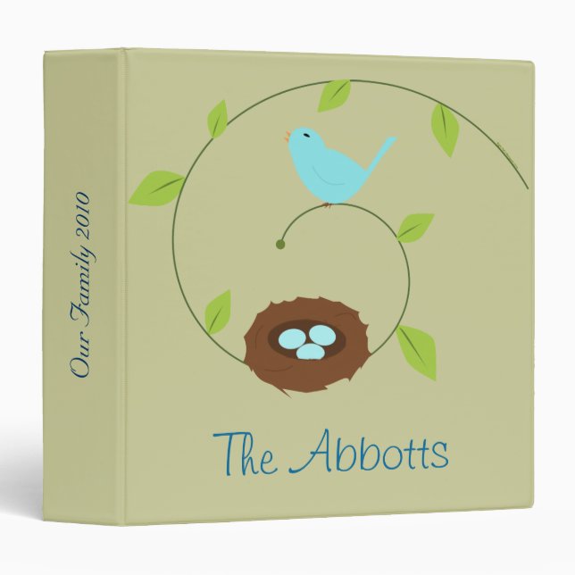 Our Family Bird Scrapbook Binder (Front/Spine)