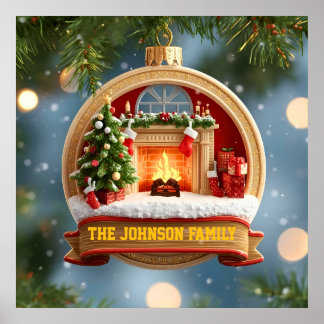 Our Family Christmas Magic Ornament Poster