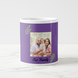 "Our Family" Custom Photo Collage Large Coffee Mug