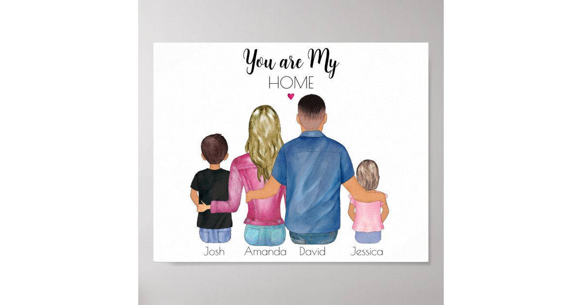 Our Family Custom Print, Family Poster | Zazzle