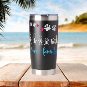 Our Family Dad Mom Son Daughter Cat Labrador Retri Insulated Tumbler