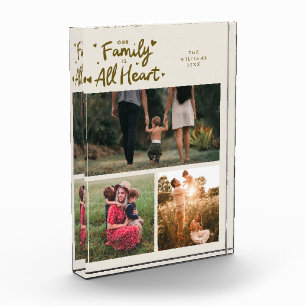 Our Family Is All Heart Cream Photo Block