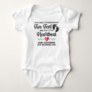 Our Family is Growing by Two Feet  Baby Bodysuit