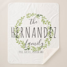 Our Family Personalized Sherpa Blanket