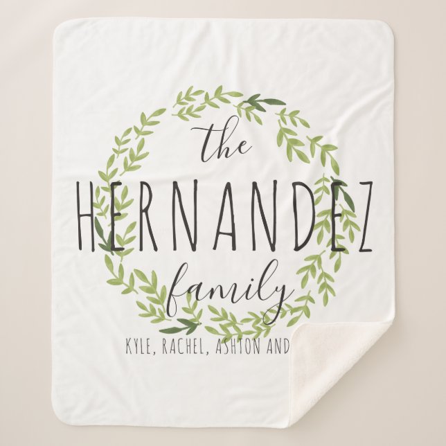 Our Family Personalized Sherpa Blanket (Front)