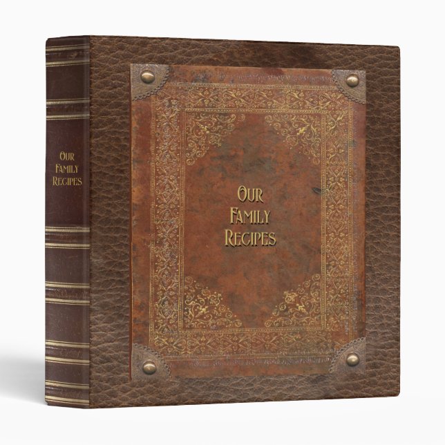 Our Family Recipes Old Book Binder (Front/Spine)
