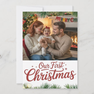Our Family’s First Christmas Together Holiday Card