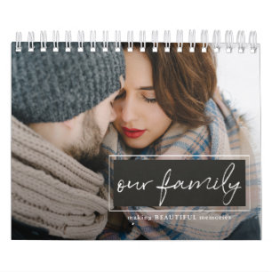 Our Family Script Photo Calendar