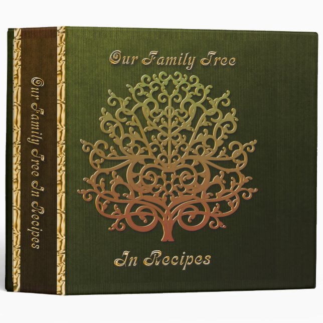 Our Family Tree in Recipes Binder (Front/Spine)