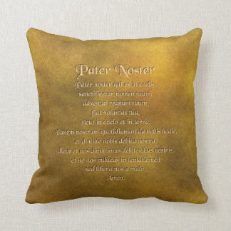 Our Father In Latin Throw Pillow