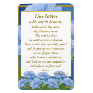 Our Father Prayer Mathew 6:9-13 Magnet