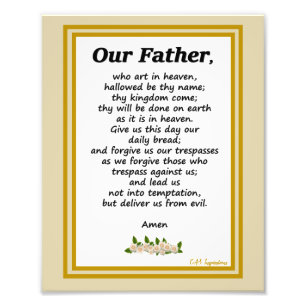 Our Father Prayer Matthew 6:9-13 Photo