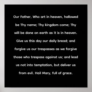 Our father prayer poster