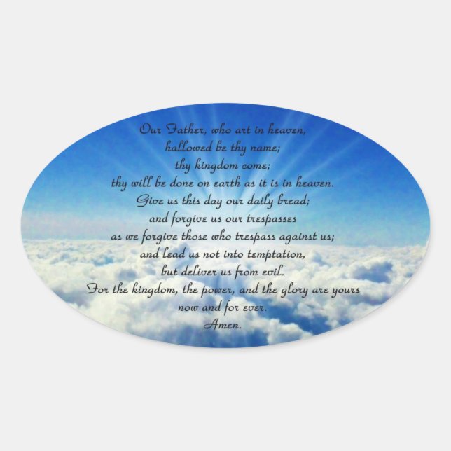 Our Father psalm 23 Oval Sticker (Front)
