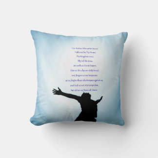 Our Father,the prayer,faith,christianity,God,Jesus Throw Pillow