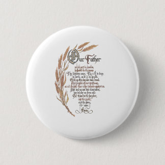 Our Father Who Art In Heaven Lords Prayer Mathew 6 2 Inch Round Button