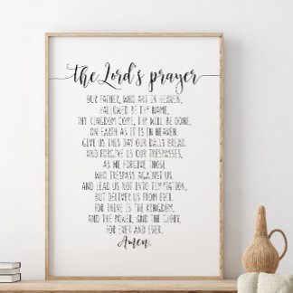Our Father Who Art In Heaven, The Lord's Prayer Poster