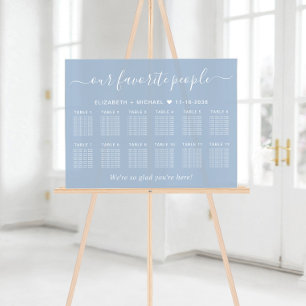 Our Favorite People 12 Table Wedding Seating Acrylic Sign