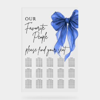 Our Favorite People Bow Wedding Seating Chart