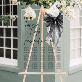 Our Favorite People Bow Wedding Seating Chart