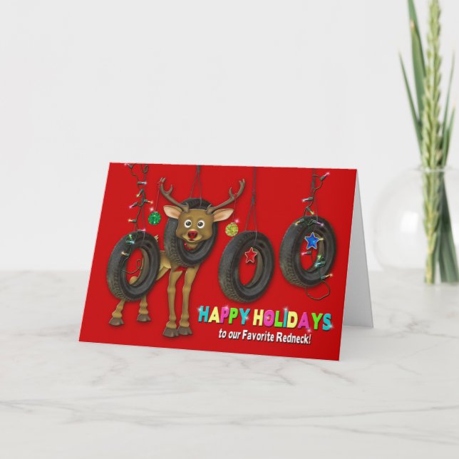 OUR FAVORITE REDNECK - HAPPY HOLIDAY - TIRE SWINGS (Front)
