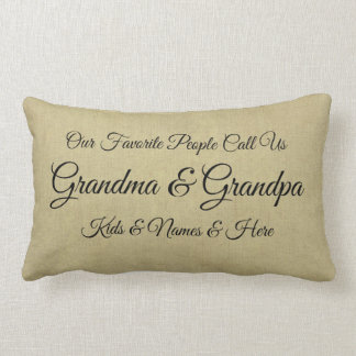 Our Favourite People Call Us Grandma Grandpa Lumbar Pillow