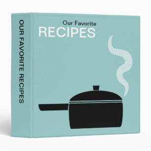 Our Favourite Recipes (1.5in) - Lt Blue Green Binder