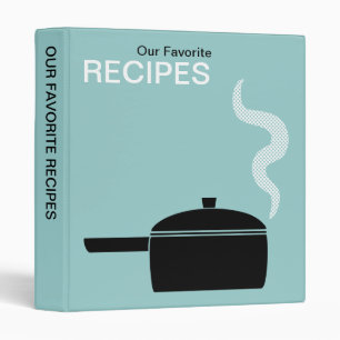 Our Favourite Recipes (1in) - Lt Blue Green Binder