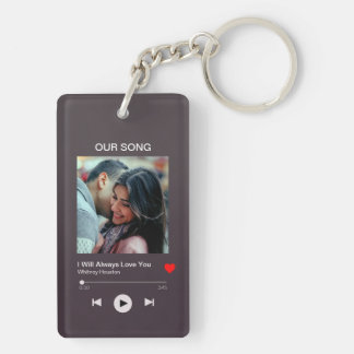 Our favourite Song – Custom Photo  Keychain