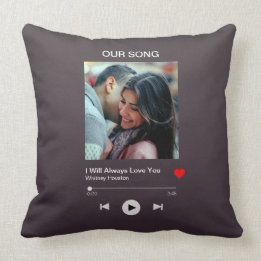Our favourite Song – Custom Photo  Throw Pillow
