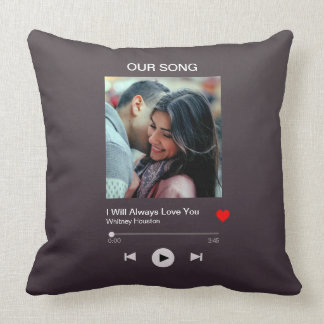 Our favourite Song – Custom Photo  Throw Pillow