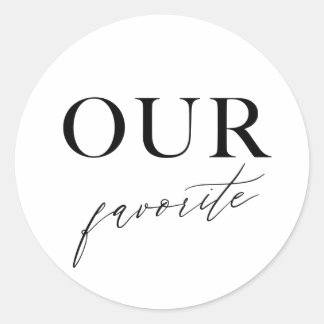 Our Favourite Treat Bag Sticker Personalized Weddi