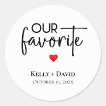 Our Favourite Wedding Favour Stickers for Treat Ba