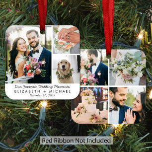 Our Favourite Wedding Moments Photo Christmas Metal Ornament