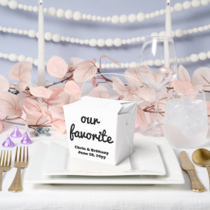 Our favourite wedding reception guest dessert trea favor box