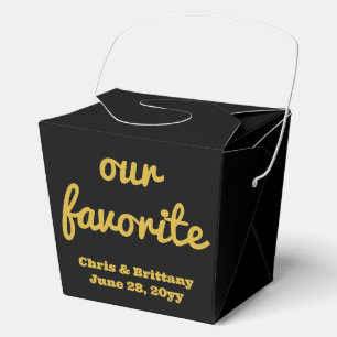 Our favourite wedding reception guest dessert trea favor box