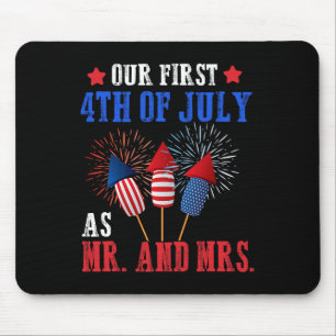 Our First 4th Of July As Mr Mrs Patriot Couple Hus Mouse Pad