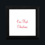 Our first Christmas add name family photo  Gift Box<br><div class="desc">design</div>